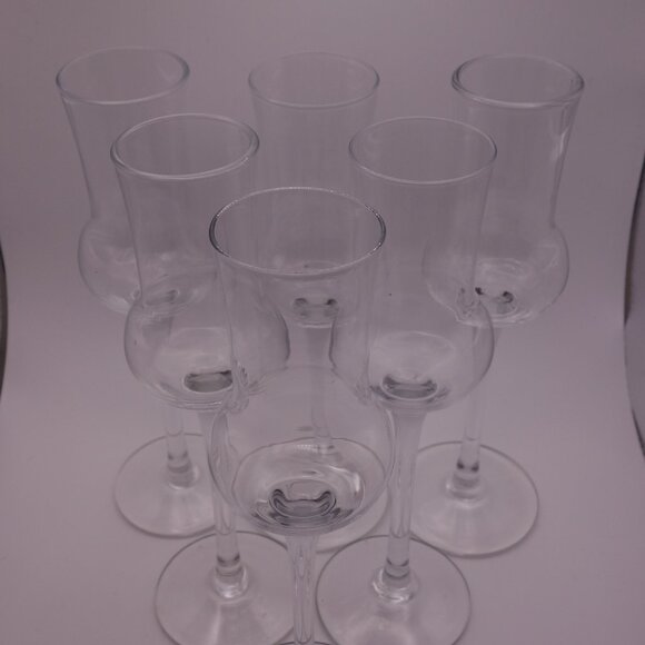 Set of Six(6) Whiskey/Tequila Sipping Glasses with Tall Stem - Picture 7 of 10